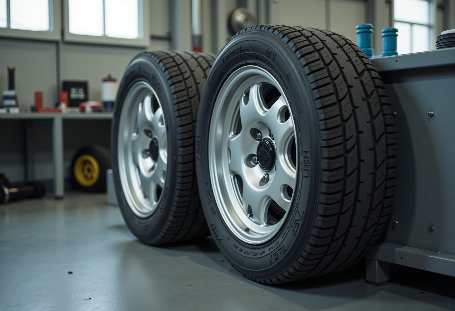 Tires mounted and inflated